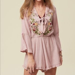Altar'd State Pink Floral Romper
